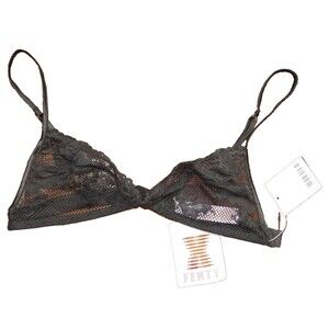 Savage X Fenty Black Mesh Bralette Size Small